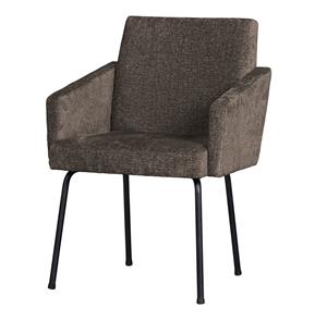 BePureHome Eetkamerstoel Mount Chenille - Grijs/Bruin