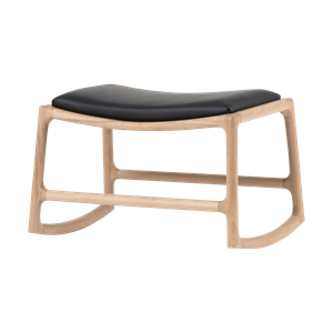 Gazzda Dedo footstool - voetenbank dakar leather black 0500