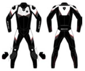 REV'IT! Beta 2-piece suit, 2-delig motorpak, Wit Fluorood