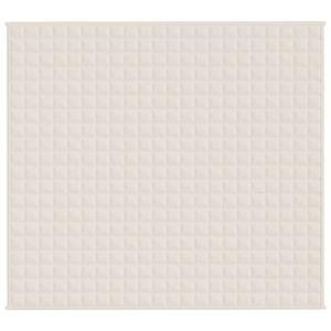 vidaxl Verzwaringsdeken 200x220 cm 13 kg stof lichtcrmekleurig