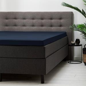 Fresh & Co Comfort Topper Hoeslaken Jersey - Navy - Maat 80/90 x 200/220 cm 80/90 x 200/210/220 cm