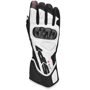 SPIDI STR-6, Race motorhandschoenen, Zwart-Wit