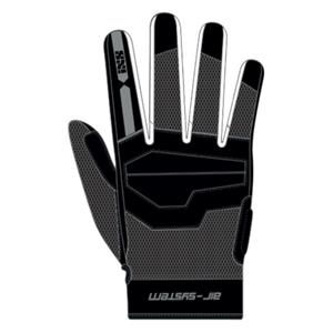 IXS Evo-Air Lady, Motorhandschoenen zomer, Zwart Donkergrijs Wit