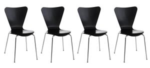 CLP 4er Set Esszimmerstuhl Calisto Schwarz