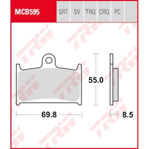 TRW Remblokken, en remschoenen voor de moto, MCB595TRQ Sinter track