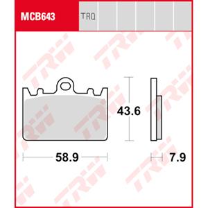 TRW Remblokken, en remschoenen voor de moto, MCB643TRQ Sinter track