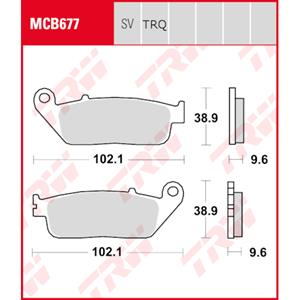 TRW Remblokken, en remschoenen voor de moto, MCB677TRQ Sinter track