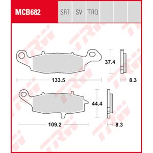 TRW Remblokken, en remschoenen voor de moto, MCB682TRQ Sinter track