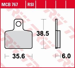 TRW Remblokken, en remschoenen voor de moto, MCB767RSI Sinter competitie offroad