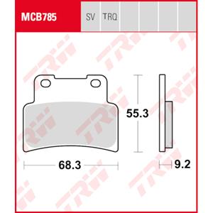 TRW Remblokken, en remschoenen voor de moto, MCB785TRQ Sinter track