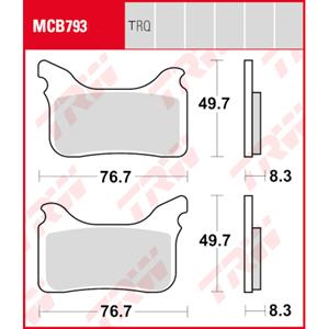 TRW Remblokken, en remschoenen voor de moto, MCB793TRQ Sinter track