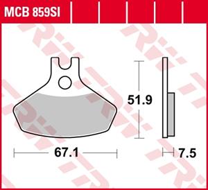 TRW Remblokken, en remschoenen voor de moto, MCB859SI Sinter offroad