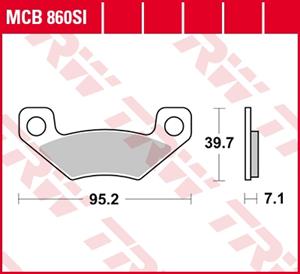 TRW Remblokken, en remschoenen voor de moto, MCB860SI Sinter offroad