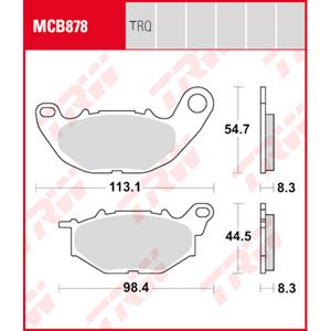 TRW Remblokken, en remschoenen voor de moto, MCB878TRQ Sinter track