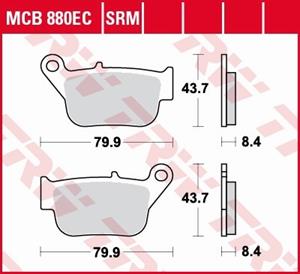 Bremsbelagsatz, Scheibenbremse TRW MCB880SRM