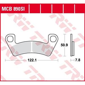 Bremsbelagsatz, Scheibenbremse TRW MCB890SI