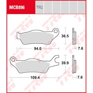 TRW Remblokken, en remschoenen voor de moto, MCB896TRQ Sinter track