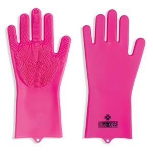 MUC-OFF Scrubber handschoenen, Borstels, sponzen en doeken voor de motorfiets, Roze