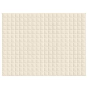 VIDAXL Bettüberwurf »Gewichtsdecke Hellcreme 152x203 cm 11 kg Stoff«, 
