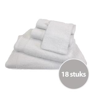 The One Towelling The One basic pakket badtextiel 450 gram Wit - 18 stuks