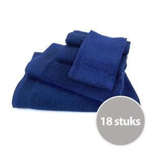 The One Towelling The One basic pakket badtextiel 450 gram Donker blauw - 18 stuks