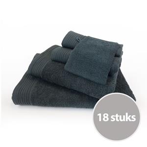 The One Towelling The One basic pakket badtextiel 450 gram Antraciet - 18 stuks