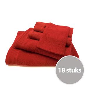 The One Towelling The One basic pakket badtextiel 450 gram Rood - 18 stuks
