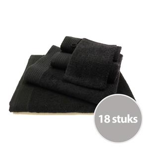 The One Towelling The One basic pakket badtextiel 450 gram Zwart - 18 stuks