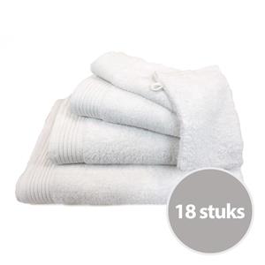 The One Towelling Deluxe pakket badtextiel 550 gram Wit - 18 stuks