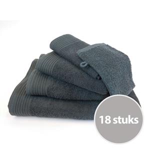 The One Towelling Deluxe pakket badtextiel 550 gram Antraciet - 18 stuks