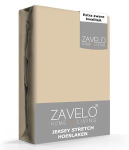 Zavelo Jersey Hoeslaken Zand-Lits-jumeaux (190x220 cm)