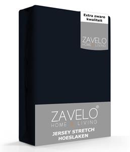 Zavelo Jersey Hoeslaken Navy-1-persoons (80/90x200 cm)