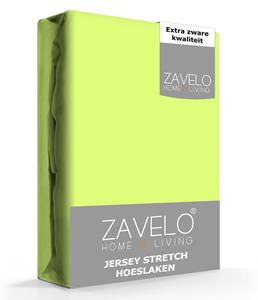 Zavelo Jersey Hoeslaken Lime-Lits-jumeaux (180x200 cm)