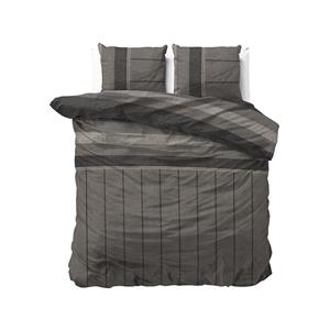 Sleeptime Elegance Kees - Taupe - Flanel Dekbedovertrek 2-persoons (200 x 200/220 cm + 2 kussenslopen) Dekbedovertrek