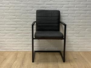 Industrielemeubelshop Eetkamerstoel Rais microvezel antraciet