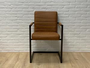 Industrielemeubelshop Eetkamerstoel Rais microvezel cognac