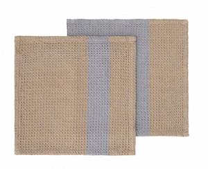 Geschirrtücher GANO Spültücher indian tan / tradewinds 25 cm 2tlg (mehrfarbig)