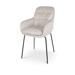 Nolon Nora-Mia eetkamerstoel beige - zwart onderstel