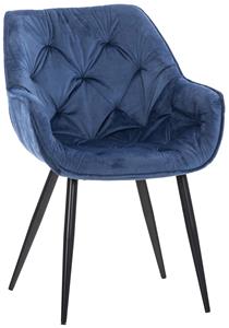 KantoormeubelenPlus Eetkamerstoel Hoje Fluweel, Blauw