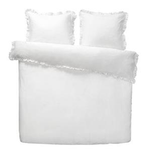 Leen Bakker Royal dekbedovertrek Cato effen - wit - 200x200/220 cm