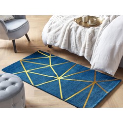Beliani HAVZA Vloerkleed Blauw 80x150