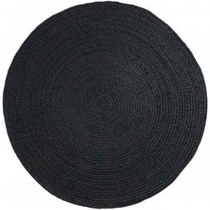 Eva Interior Interieur05- Rond vloerkleed Jute Zwart