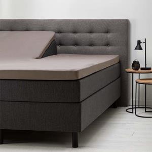 Fresh & Co Splittopper Hoeslaken - Katoen 160 x 200 cm, Kleur: Taupe