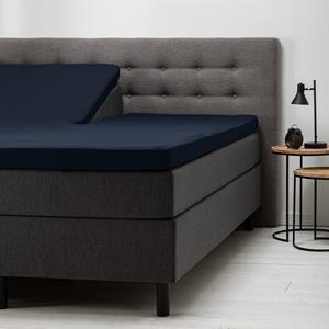Fresh & Co Splittopper Hoeslaken - Katoen 200 x 210/220 cm, Kleur: Navy