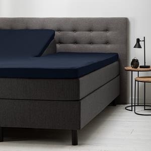 Fresh & Co Splittopper Hoeslaken - Katoen 180 x 200 cm, Kleur: Navy