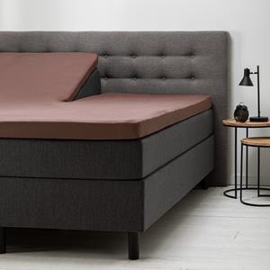 Fresh & Co Splittopper Hoeslaken - Katoen 180 x 200 cm, Kleur: Terra