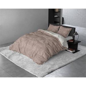 Sleeptime Fl Twin Washed Cotton Taupe - Dekbedovertrek: Lits Jumeaux (240 Cm)