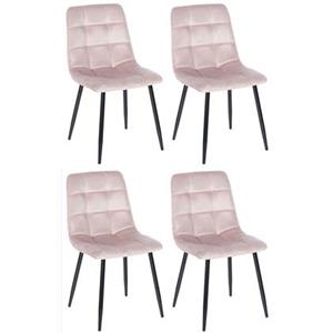 CLP 4er Set Esszimmerstühle Antibes Pink