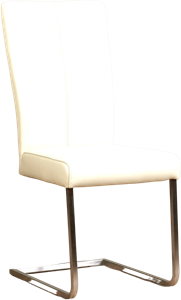 ShopX Leren eetkamerstoel dare 22 wit, wit leer, witte keukenstoelen