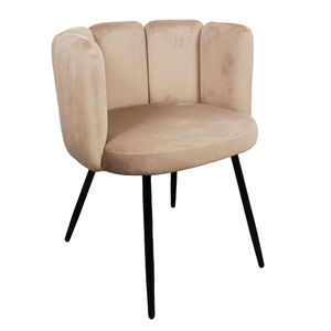 Industrielemeubelshop High five chair velvet - zand